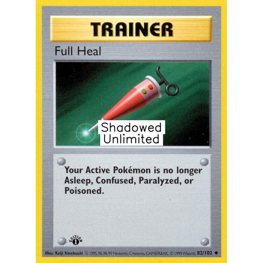 Full Heal Uncommon 82/102 Pokemon Card Game Base Set