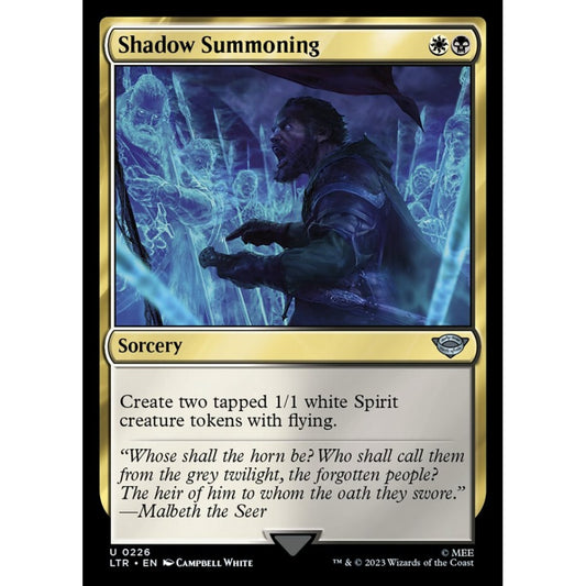 Shadow Summoning, uncommon, 226, Magic the Gathering, The Lord of the Rings: Tales of Middle-earth