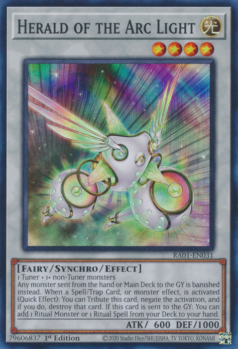 Herald of the Arc Light JUSH-EN051 Rare Rare Yu-Gi-Oh Justice Hunters in Art