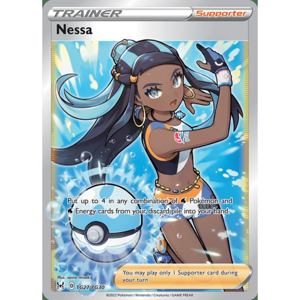 Nessa Full Art TG27/TG30 Pokemon Card Game Lost Origins