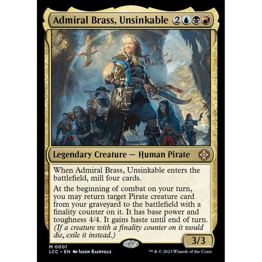 Admiral Brass, Unsinkable, mythic, 1, Magic the Gathering, The Lost Caverns of Ixalan Commander