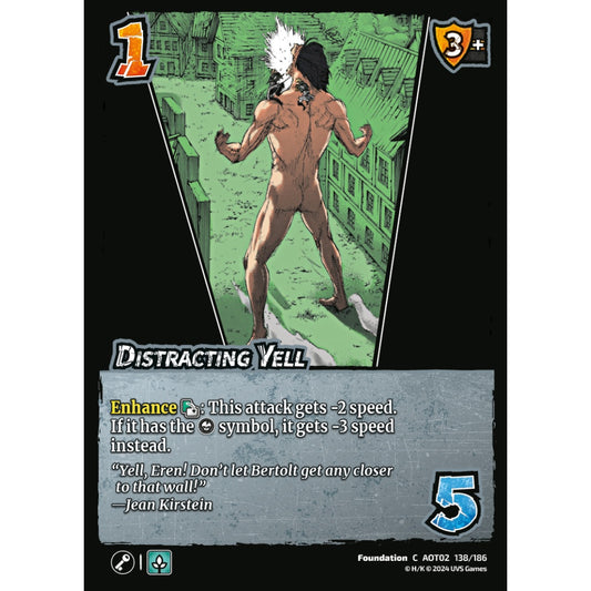 Distracting Yell, 138/186, AOT02, Universus, Attack on Titan: Origins of Power, Foundation, C