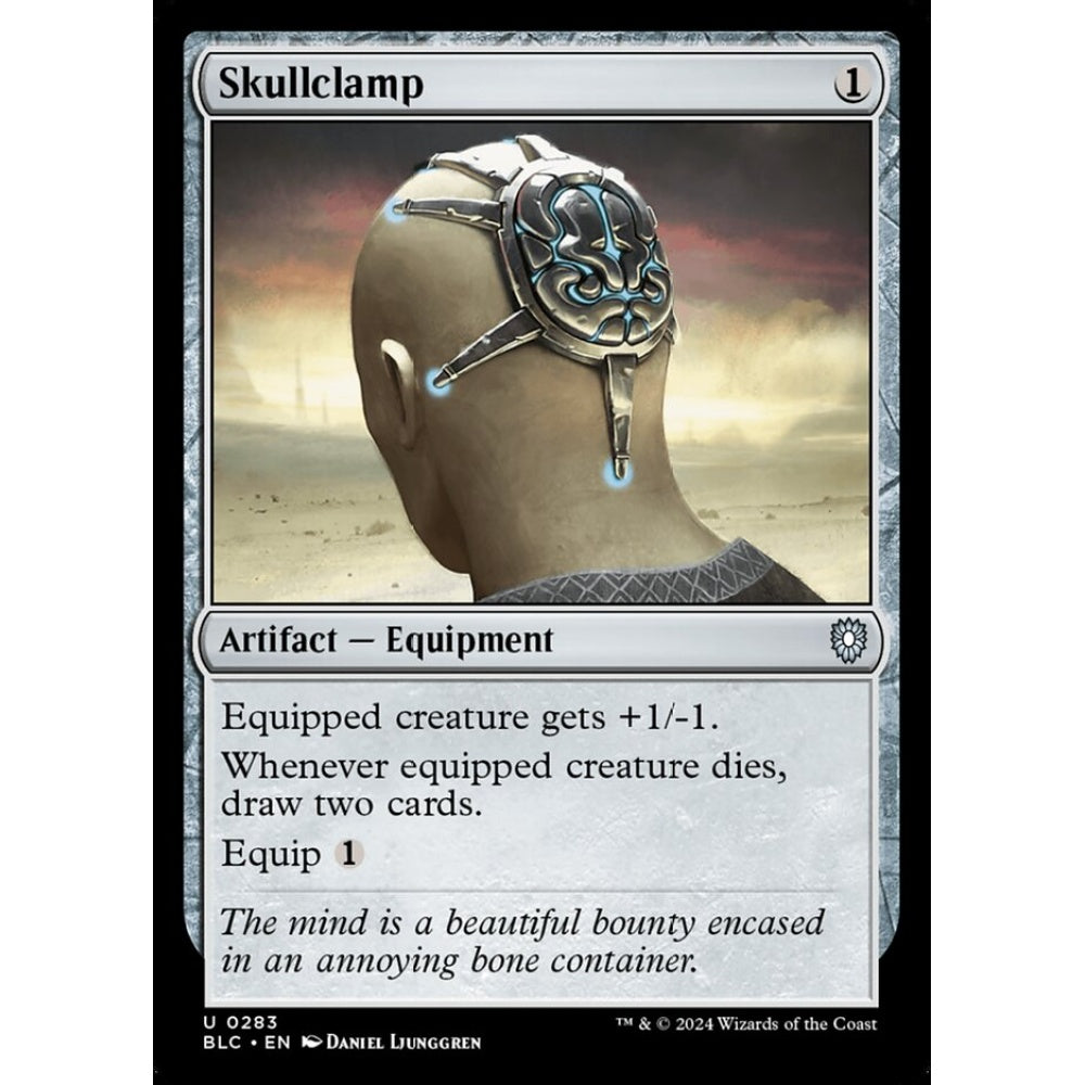 Skullclamp, 283, uncommon, Magic: The Gathering, Bloomburrow