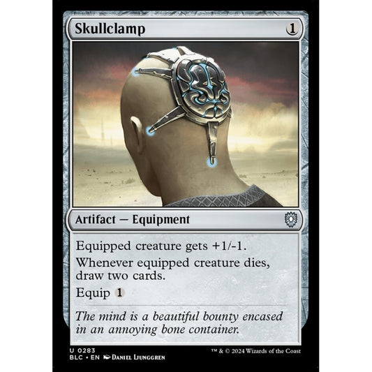Skullclamp, 283, uncommon, Magic: The Gathering, Bloomburrow