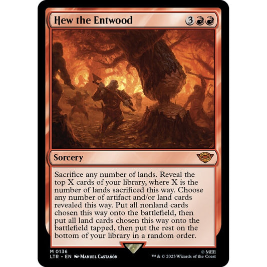 Hew the Entwood, mythic, 136, Magic the Gathering, The Lord of the Rings: Tales of Middle-earth