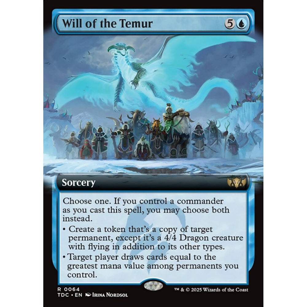 Will of the Temur rare 64 Magic the Gathering Tarkir: Dragonstorm Commander