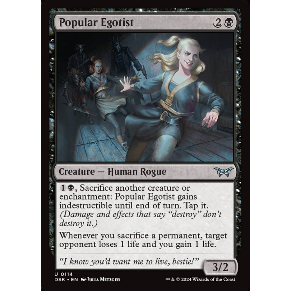 Popular Egotist, 114, uncommon, Magic: The Gathering, Duskmourn: House of Horror