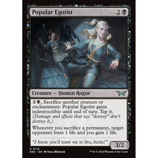 Popular Egotist, 114, uncommon, Magic: The Gathering, Duskmourn: House of Horror
