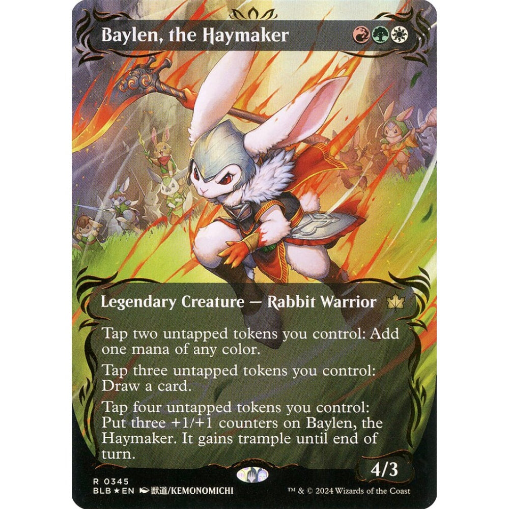Baylen, the Haymaker, 345, rare, Magic: The Gathering, Bloomburrow