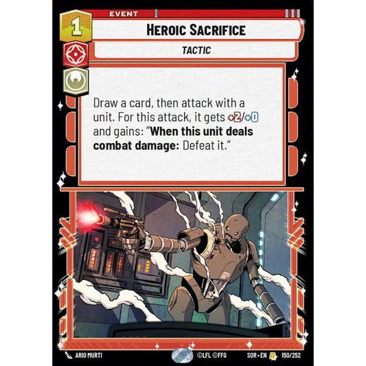 Heroic Sacrifice, 150, R, Star Wars Unlimited, Sparks Of Rebellion