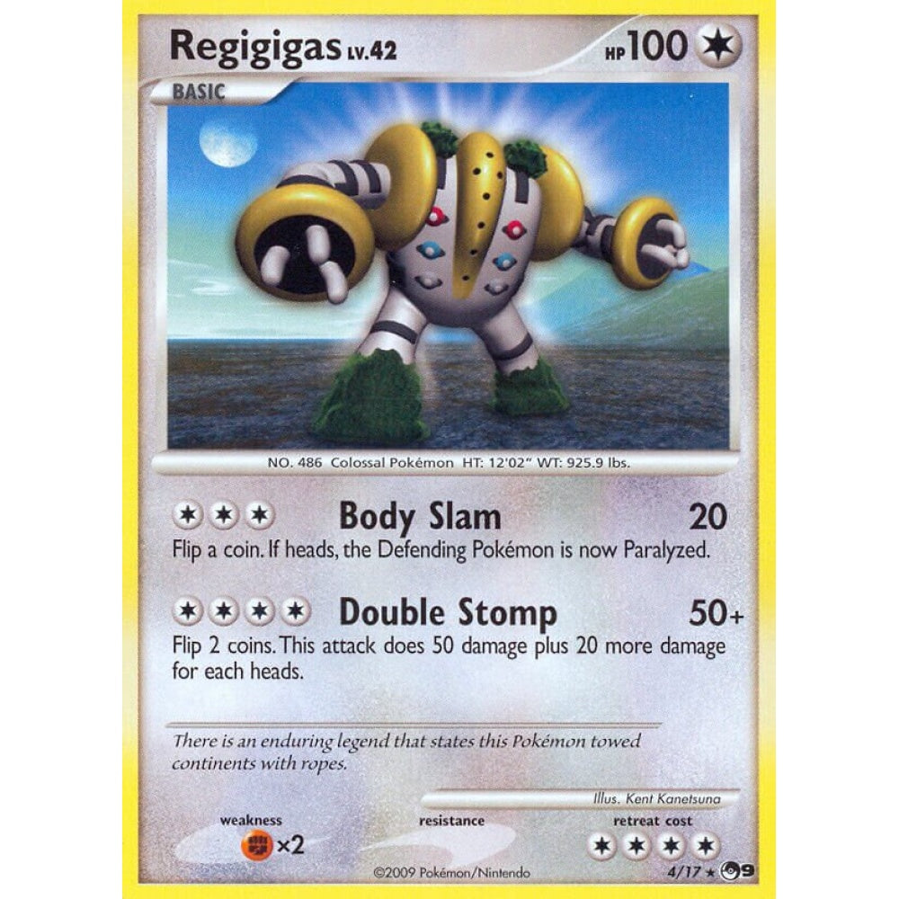 Regigigas Rare 4/17 Pokemon Card Game POP Series 9