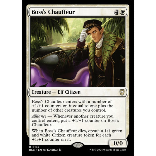 Boss's Chauffeur, 137, rare, Magic: The Gathering, Bloomburrow