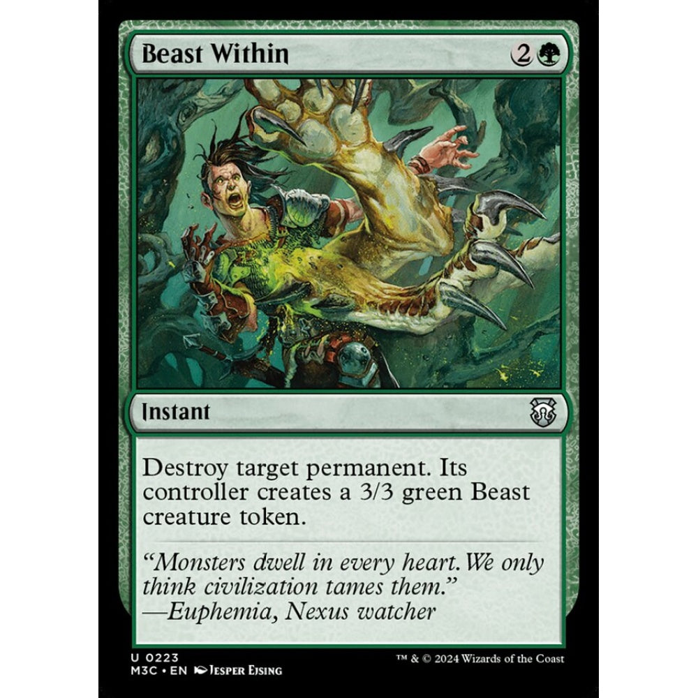 Beast Within, 223, uncommon, Magic: The Gathering, Modern Horizons 3