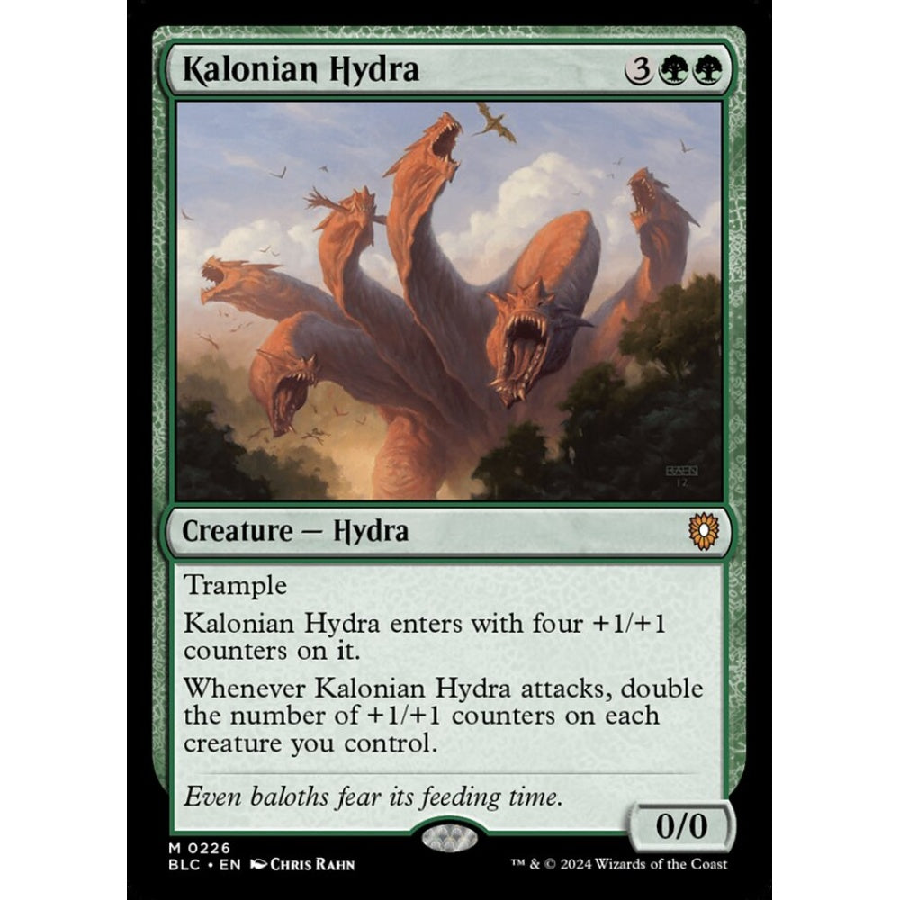 Kalonian Hydra, 226, mythic, Magic: The Gathering, Bloomburrow