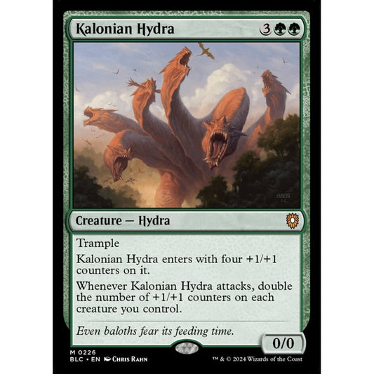 Kalonian Hydra, 226, mythic, Magic: The Gathering, Bloomburrow