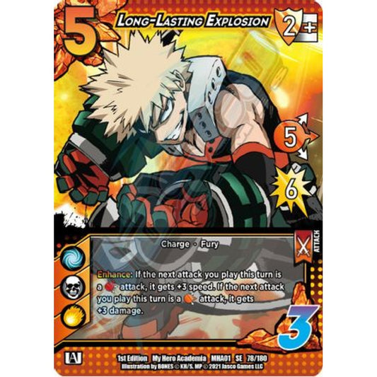 Long-Lasting Explosion, 78/180, SE, UniVersus, MHA01 My Hero Academia