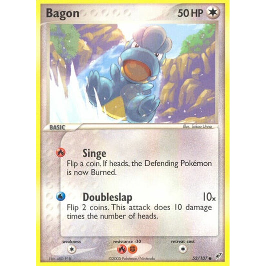 Bagon Common 52/107 Pokemon Card Game EX Deoxys