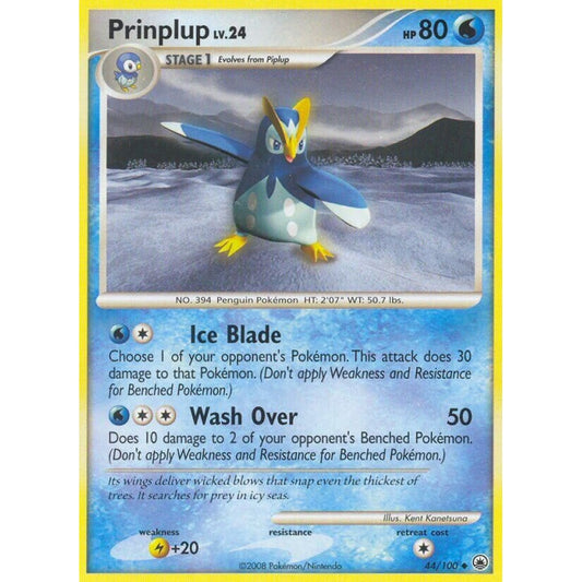 Prinplup Uncommon 44/100 Pokemon Card Game Majestic Dawn