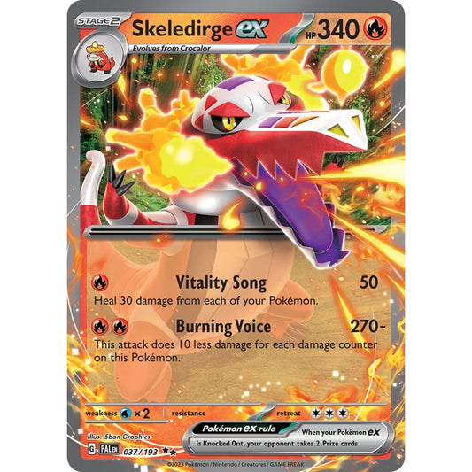 Skeledirge ex Double Rare 037/193 Pokemon Card Game Paldea Evolved