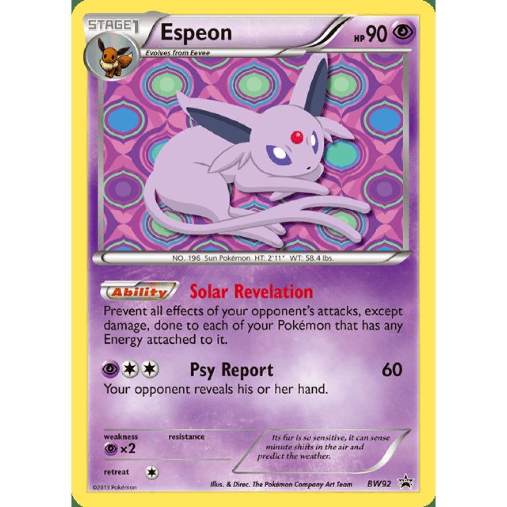 Espeon Promo BW92 Pokemon Card Game Black & White Promos