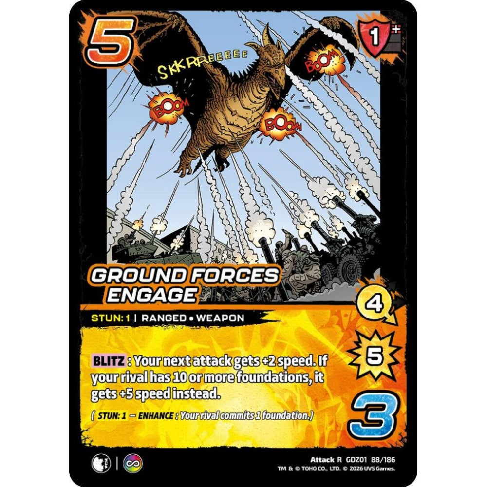 Ground Forces Engage GDZ01 88/186 GDZ01 Universus Godzilla: Reign of Kaiju Attack R