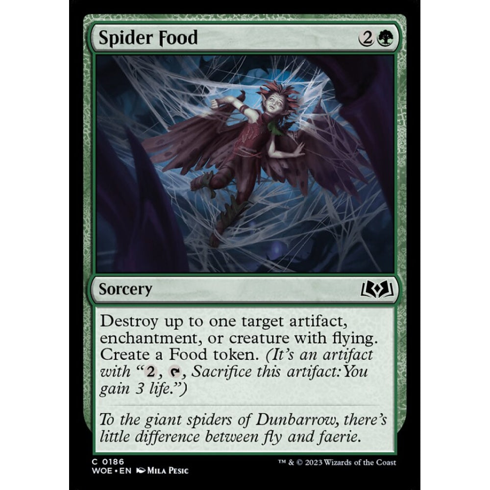 Spider Food, common, 186, Magic the Gathering, Wilds of Eldraine