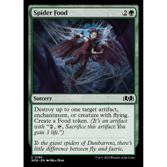 Spider Food, common, 186, Magic the Gathering, Wilds of Eldraine