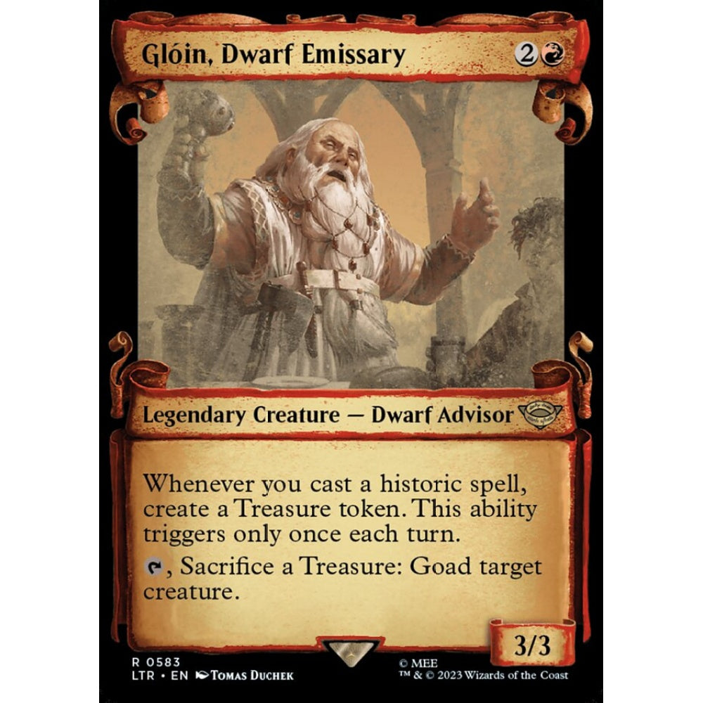 Glóin, Dwarf Emissary, rare, 583, Magic the Gathering, The Lord of the Rings: Tales of Middle-earth