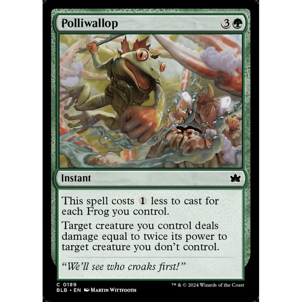 Polliwallop, 189, common, Magic: The Gathering, Bloomburrow