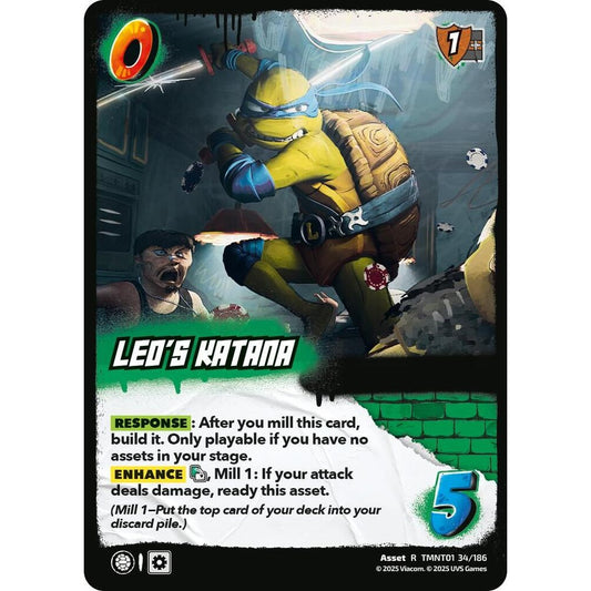 Leo's Katana 34/186 TMNT01 Universus Teenage Mutant Ninja Turtles Asset R