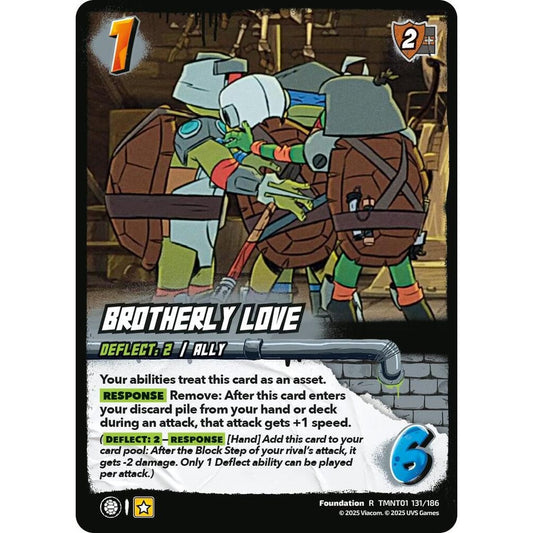 Brotherly Love 131/186 TMNT01 Universus Teenage Mutant Ninja Turtles Foundation R