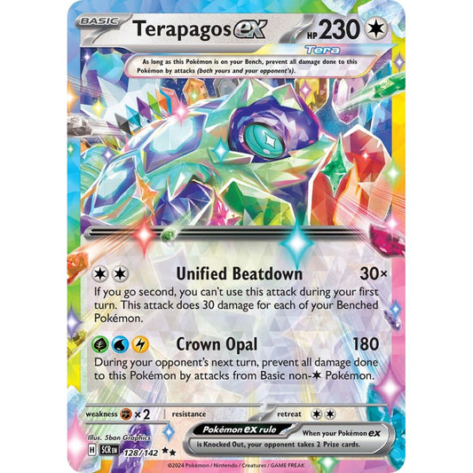 Terapagos ex Double Rare 128/142 Pokemon Card Game Stellar Crown