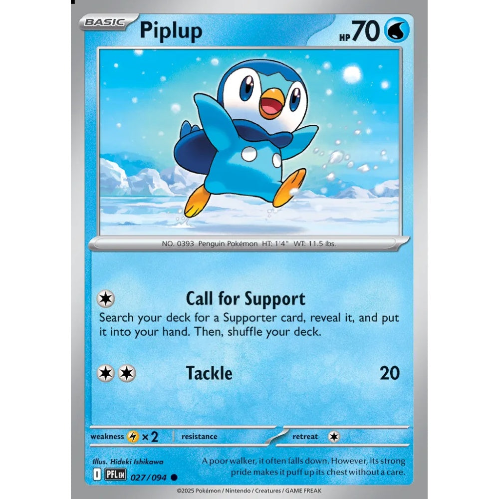 Piplup Common 027/094 Pokemon Card Game Phantasmal Flames