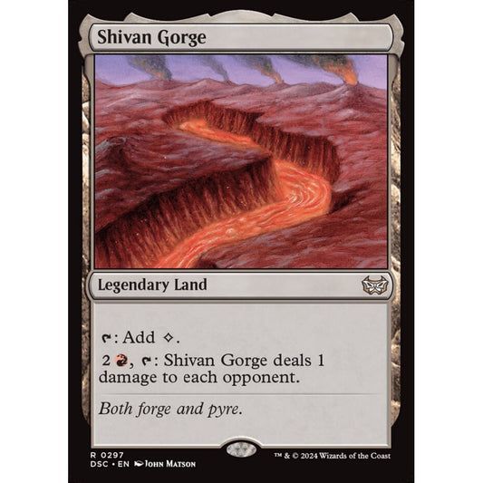 Shivan Gorge, 297, rare, Magic: The Gathering, Duskmourn: House of Horror