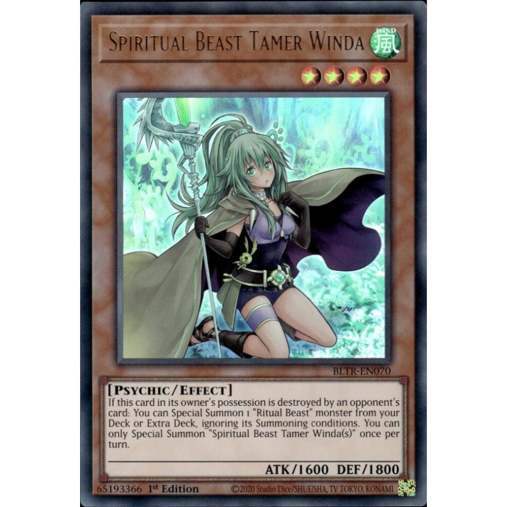 Spiritual Beast Tamer Winda BLTR-EN070 Ultra Yu-Gi-Oh Battles of Legend: Terminal Revenge