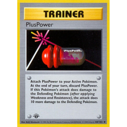 PlusPower Uncommon 84/102 Pokemon Card Game Base Set