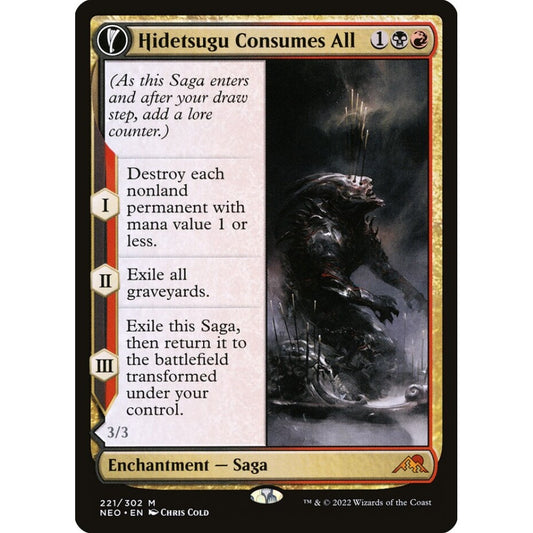 Hidetsugu Consumes All // Vessel of the All-Consuming mythic 221 Magic the Gathering Kamigawa: Neon Dynasty