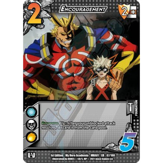 Encouragement, 87/180, XR, UniVersus, MHA01 My Hero Academia