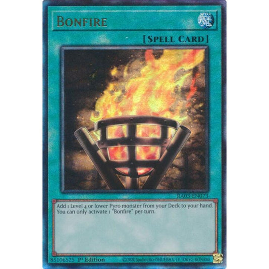 Bonfire (PUR) RA03-EN073 Ultimate Rare Yu-Gi-Oh Quarter Century Bonanza
