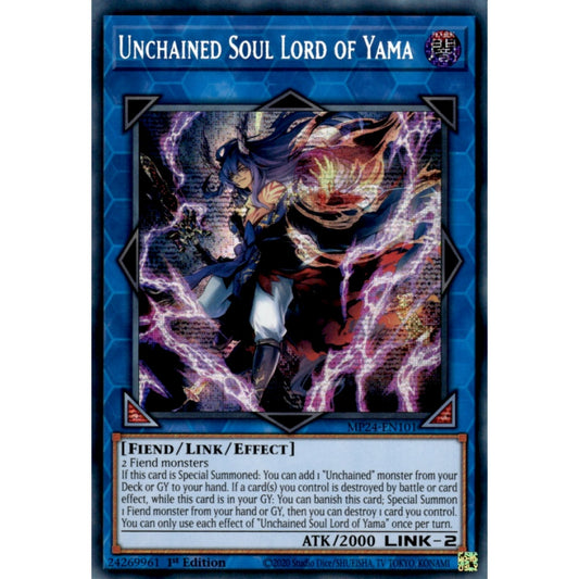 Unchained Soul Lord of Yama, MP24-EN101, Prismatic Secret Rare, Yu-Gi-Oh!, 25th Anniversary Tin: Dueling Mirrors