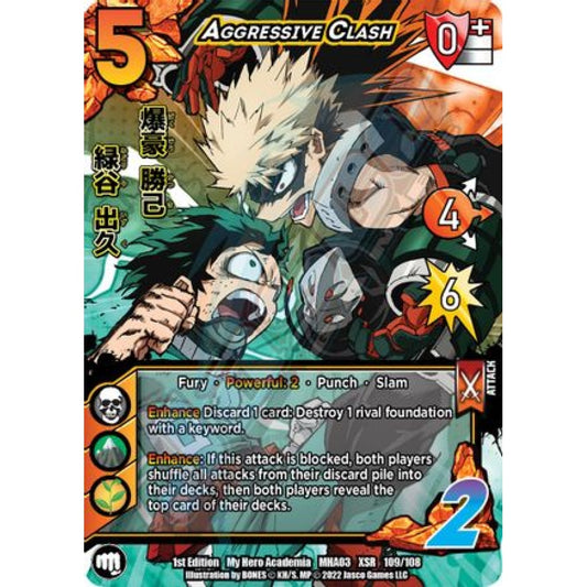 Aggressive Clash, 109/108, XSR, UniVersus, MHA03 Heroes Clash