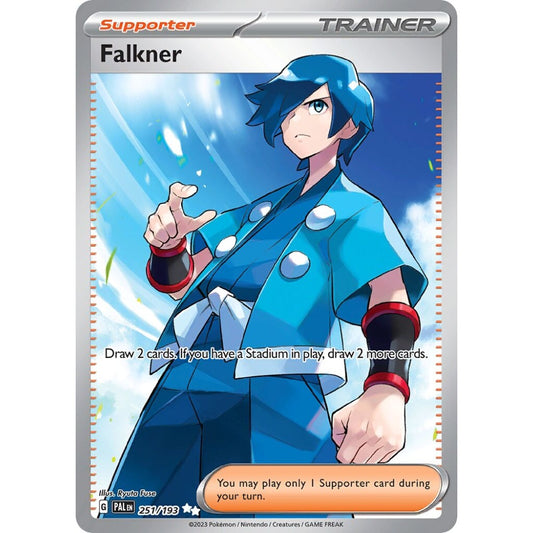 Falkner Ultra Rare 251/193 Pokemon Card Game Paldea Evolved