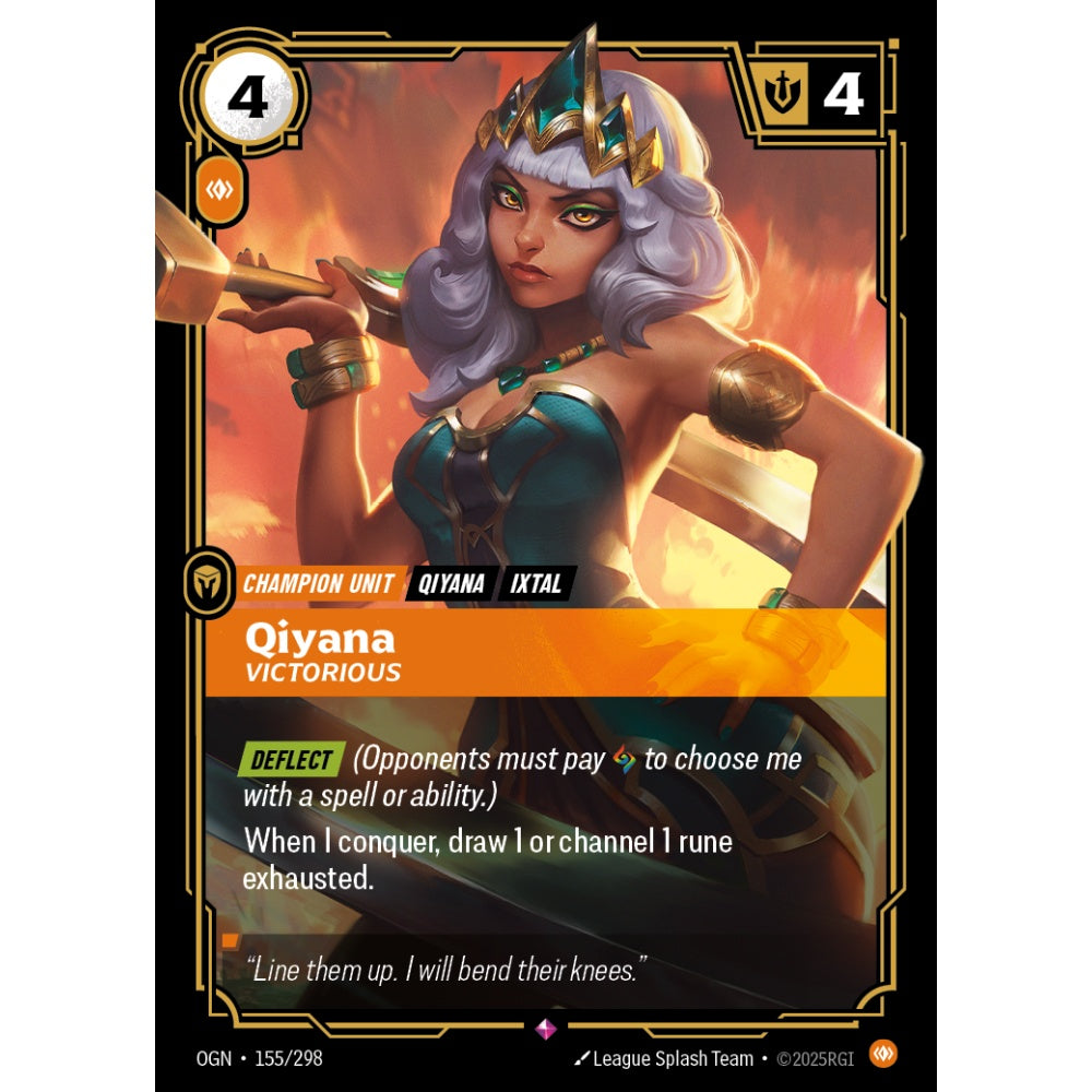 Qiyana, Victorious OGN-155/298 Riftbound Card Game Origins Rare