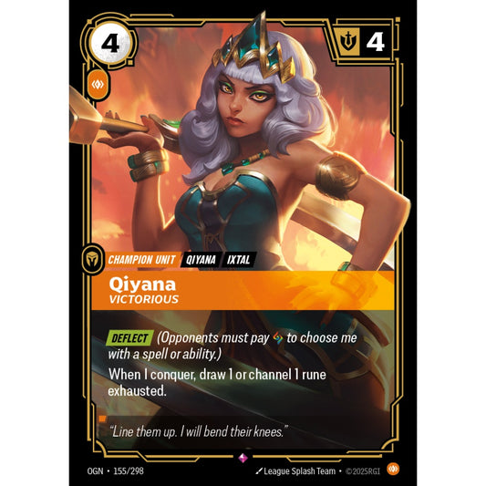 Qiyana, Victorious OGN-155/298 Riftbound Card Game Origins Rare