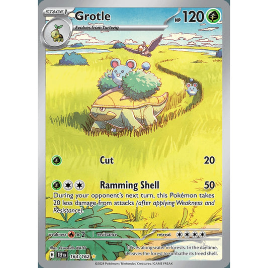 Grotle Illustration Rare 164/162 Pokemon Card Game Temporal Forces