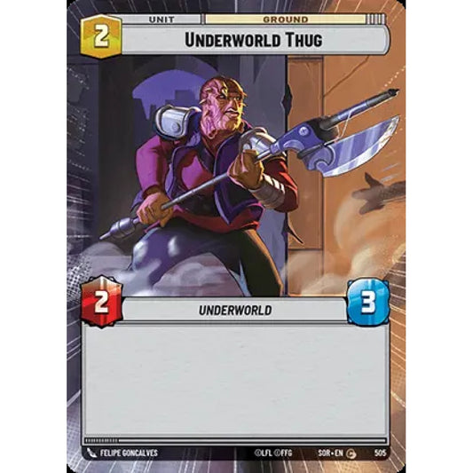 Underworld Thug, 505, C, Star Wars Unlimited, Sparks Of Rebellion