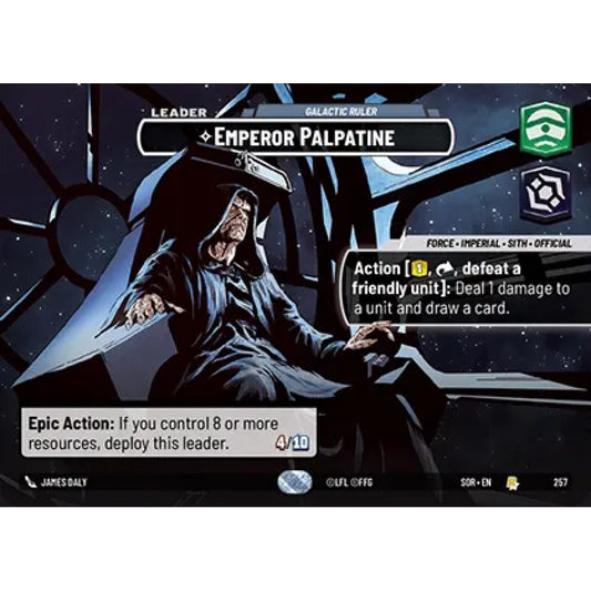 Emperor Palpatine, 257, R, Star Wars Unlimited, Sparks Of Rebellion