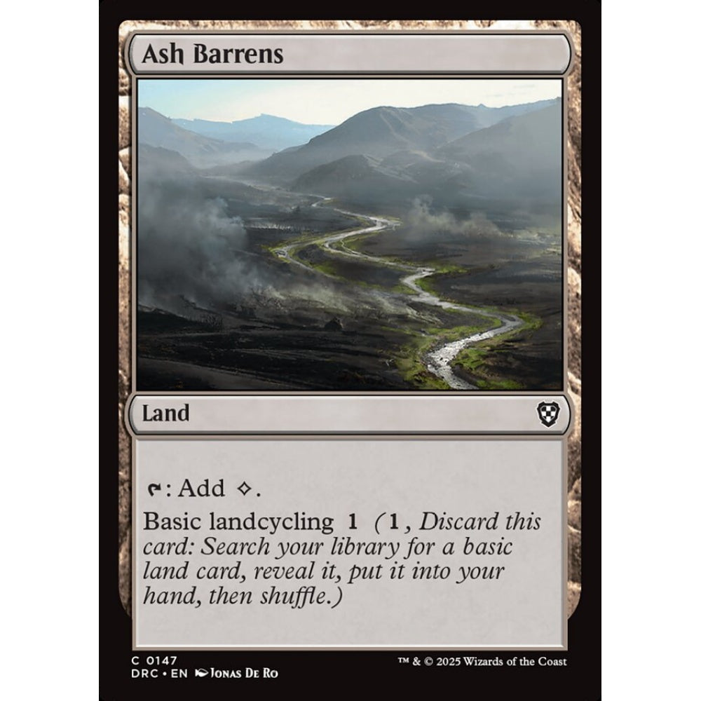 Ash Barrens, 147, common, Magic: The Gathering, Aetherdrift Commander