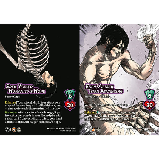 Eren Yeager, Humanity's Hope, 5/186, AOT02, Universus, Attack on Titan: Origins of Power, Character, CH-UR-ALT
