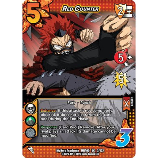 Red Counter, 3/122, UC, UniVersus, MHA05 Undaunted Raid